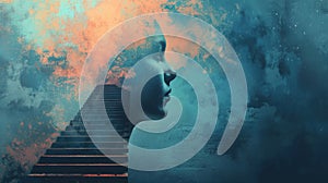 Conceptual image representing human reinvention and mindset evolution