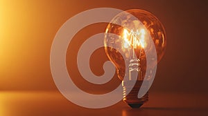 A conceptual image showcasing business innovations with a lightbulb and gears representing creative