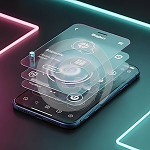 Futuristic Mobile App Interface Concept