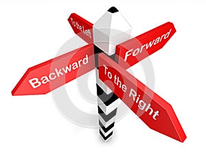 Conceptual image of signpost isolated