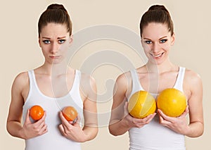 Conceptual Image To Illustrate Breast Enlargement Surgery photo