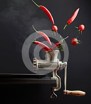 The conceptual image on the topic of spicy food