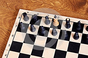 Conceptual image of a traitor and spy in government based on chess pieces