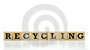 Conceptual image with the word Recycling