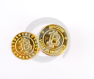 Conceptual image for worldwide cryptocurrency, huge stack physic