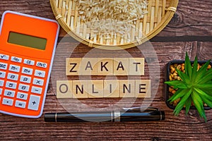 Conceptual image of zakat online