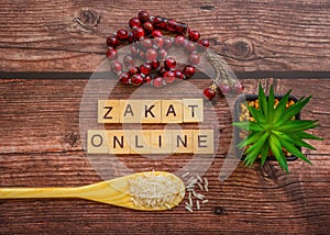 Conceptual image of zakat online