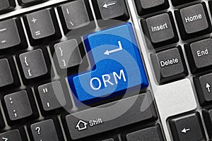 Conceptual keyboard - ORM blue key