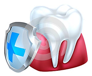 Gum Tooth and Shield Icon photo