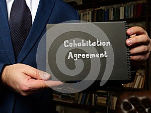 Conceptual photo about Cohabitation Agreement with written text photo