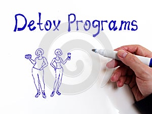 Conceptual photo about Detox Programs with handwritten phrase