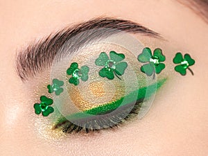 Conceptual photo eye of St. Patrick`s Day