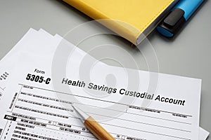 Conceptual photo about Form 5305-C Health Savings Custodial Account with written phrase