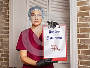 Conceptual photo about Hunter Syndrome with handwritten text