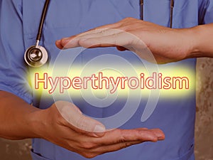 Conceptual photo about Hyperthyroidism with written text