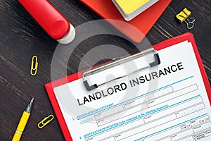 Conceptual photo about LANDLORD INSURANCE with handwritten phrase