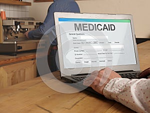 Conceptual photo is showing a hand written text Medicaid