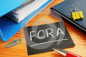 Conceptual photo showing printed text FCRA