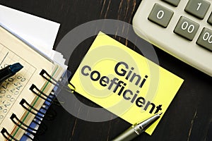 Conceptual photo showing printed text Gini coefficient photo