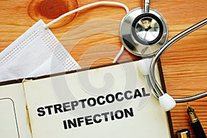 Conceptual photo showing printed text Streptococcal infection photo