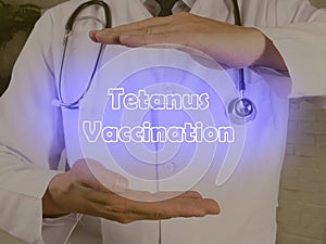 Conceptual photo about Tetanus Vaccination with handwritten phrase