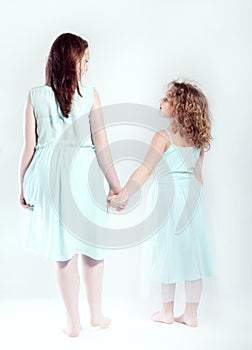 Conceptual photo of young sisters