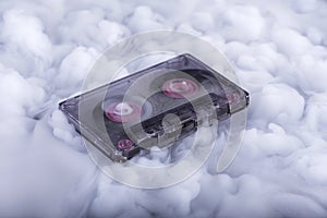 Conceptual photography cassette tape in sound cloud