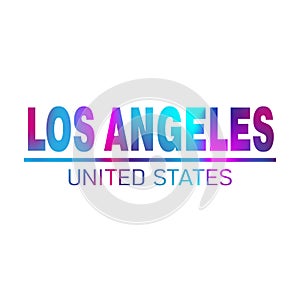 Conceptual phrase Los Angeles. Lettering design for posters, t-shirts, cards, invitations, stickers, banners