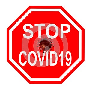 Covid19 2019 Novel Corona Virus, Stop Sign