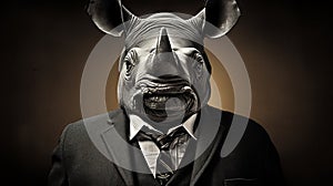 Conceptual Portraiture: The Corporate Punk Rhino In A Pop Art Style