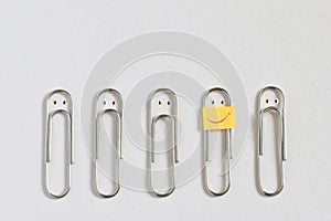 Conceptual Attitude Paper Clip On Pappers