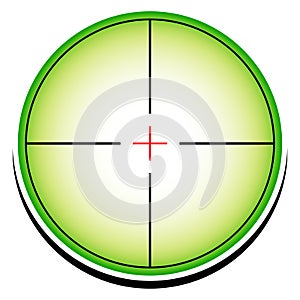 Conceptual reticle (crosshair) icon.