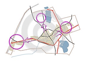 Conceptual scheme, city map