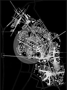 Conceptual scheme or master plan of the city