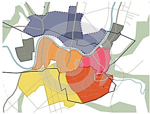 Conceptual scheme, master plan, city map