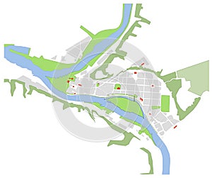 Conceptual scheme, master plan, city map