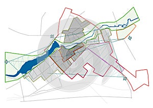 Conceptual scheme, master plan, city map