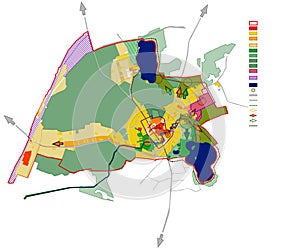 Conceptual scheme, master plan, city map