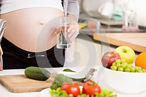 Conceptual shot of healthy nutrition for pregnant women