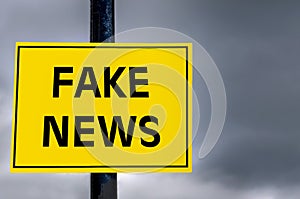 Conceptual Sign about Fake News