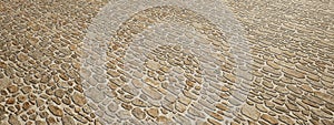 Conceptual solid beige background of stone texture floor as a vintage pattern layout.