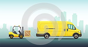 Conceptual vector illustration of fast delivery service.