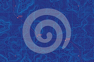 Conceptual Vector Sea Depth Topographic Map