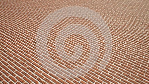 Conceptual vintage or grungy brown background of brick texture floor as a retro pattern layout.