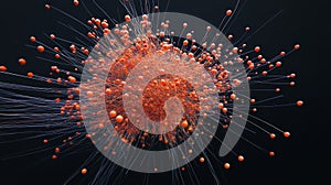 Conceptual Visualization of Big Data Network with Dynamic Orange Nodes