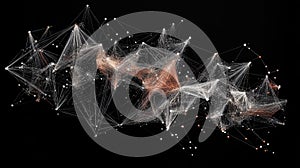 Conceptual Visualization of Data Nodes in Interconnected Network Structure