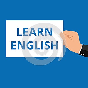 Conceptual writing showing Learn English