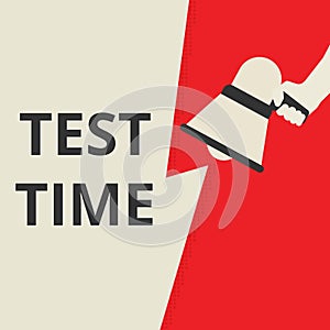 Conceptual writing showing Test Time