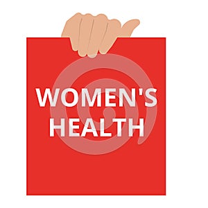 Conceptual writing showing Women s is Health