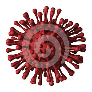 Conceptualization of Coronavirus covid-19 isolated on a white nackground photo